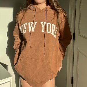 Brown New York hoodie